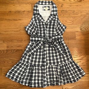 Anthropologie Maeve Windowpane Shirt Dress